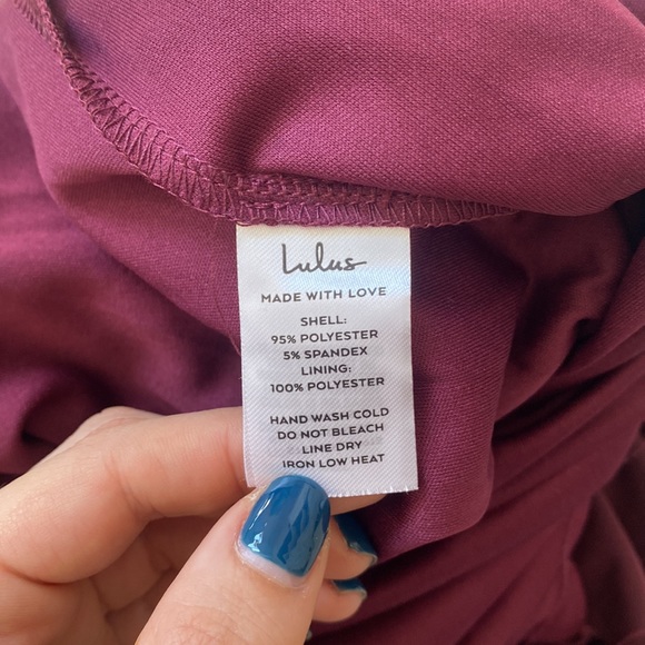 Lulu's Burgundy Velvet Maxi Dress - Picture 8 of 11